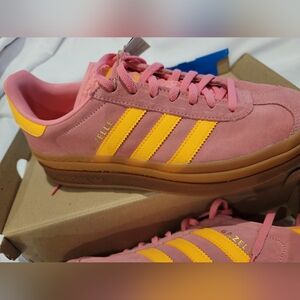 SIZE 9.5 - NEW Adidas Gazelle Bold "Bliss Pink Spark” Sneakers WOMENS IF4498